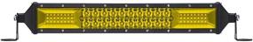 img 4 attached to 🚦 Waterproof Dual Row 12 Inch Yellow LED Light Bar - Spot & Flood Combo Offroad Fog Lights for Trucks, SUVs, ATVs, and UTVs