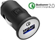 platinum quick charge black car charger 12v with 🚗 qualcomm 2.0 - pt-dc1usqc: high-speed charging for your car devices logo