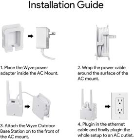 img 1 attached to 🔌 Flexible Wasserstein AC Outlet Mount Compatible with Wyze Cam Outdoor Base Station - Enhance Your Base Station Setup (Base Station NOT Included)