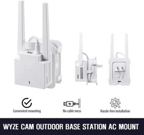 img 3 attached to 🔌 Flexible Wasserstein AC Outlet Mount Compatible with Wyze Cam Outdoor Base Station - Enhance Your Base Station Setup (Base Station NOT Included)