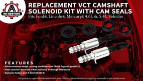 img 3 attached to 🔧 VCT Solenoid for Camshaft Variable Valve Timing, Replaces OEM 8L3Z-6M280-B - Compatible with Ford, Lincoln, and Mercury Vehicles - Expedition, F150, F250, F350, F450 - 3V 5.4L, 5.4, 4.6 - Includes Solenoids and Cam Seals