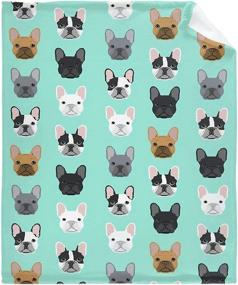 img 3 attached to 🐶 Lynnezilla French Bulldog Faces Pattern Throw Blanket: Luxurious Flannel Fleece Bedding Quilt for Cozy Home Decor, All-Season Lightweight Softness – Small 50x40in Size Ideal for Kids