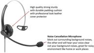 hands free cancelling headphone mircrophone softphone logo