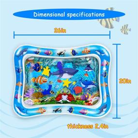 img 1 attached to CUKU Tummy Time Water Play Mat for Baby & Toddlers - The Ultimate Inflatable Water Mat for Fun-Time Play and Stimulation Growth
