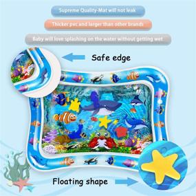 img 2 attached to CUKU Tummy Time Water Play Mat for Baby & Toddlers - The Ultimate Inflatable Water Mat for Fun-Time Play and Stimulation Growth