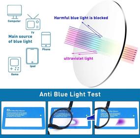 img 2 attached to STORYCOAST 2 Pack Kids Blue Light Blocking Glasses For Girls Boys TR90 Frame Anti-Eyestrain Age 4-12 Years Old