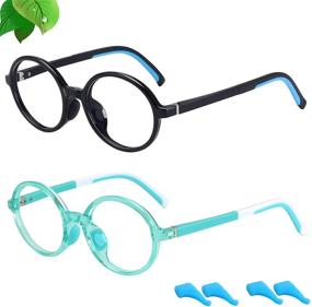 img 4 attached to STORYCOAST 2 Pack Kids Blue Light Blocking Glasses For Girls Boys TR90 Frame Anti-Eyestrain Age 4-12 Years Old