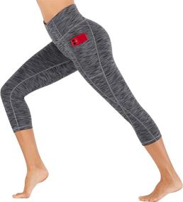 img 4 attached to 🩲 Heathyoga Women's High Waisted Yoga Pants with Pockets - Workout Leggings for Women