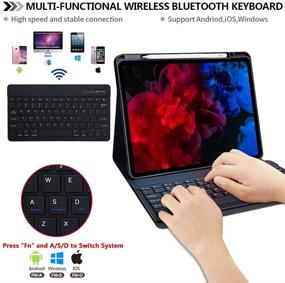 img 1 attached to 🔤 Ultimate Bluetooth Keyboard Case for iPad Pro 12: Enhanced Typing Experience