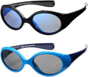 img 3 attached to 🕶️ Trendy Pro Acme Small Oval Polarized Sunglasses for Toddlers (0-2) - Unbreakable Frame, Ultimate UV Protection