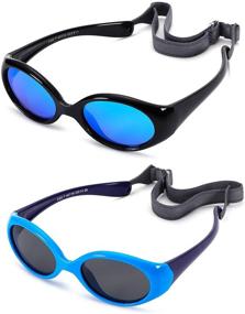 img 4 attached to 🕶️ Trendy Pro Acme Small Oval Polarized Sunglasses for Toddlers (0-2) - Unbreakable Frame, Ultimate UV Protection