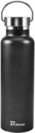 🚰 brillirare 20oz insulated water bottle: vacuum stainless steel mug for hot & cold liquids - ideal for hiking, camping, sports, gym logo