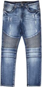 img 4 attached to 👖 Boys' Clothing: RAY Slim Biker Pants
