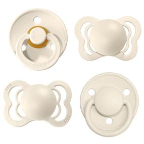 img 3 attached to 🍼 BIBS Pacifiers – Try-it Collection: Colour, De Lux, Couture and Supreme Styles, BPA-Free Natural Rubber & Silicone, Made in Denmark, Ivory, 0-6 Months
