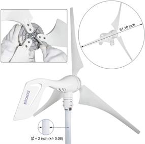 img 1 attached to 🌬️ Pikasola 400W 12V Wind Turbine Generator with Low Wind Speed Starting, 3 Blade 2.5m/s Wind Turbines - Includes Charge Controller and Windmill for Home Use