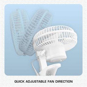 img 2 attached to 💨 Hurricane Classic Clip Fan 6 inch: Compact Cooling Solution for Any Room