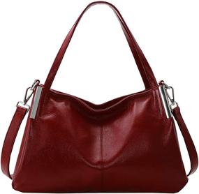 img 2 attached to Designer Sorrel R Women's Leather Shoulder Handbags & Wallets - Totes