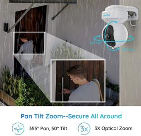 img 3 attached to 📸 Reolink E1 Outdoor: 5MP HD PTZ Wireless Outdoor Security Camera with Motion Spotlights - Color Night Vision, Human/Vehicle Alerts, 3X Optical Zoom