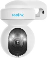 📸 reolink e1 outdoor: 5mp hd ptz wireless outdoor security camera with motion spotlights - color night vision, human/vehicle alerts, 3x optical zoom logo