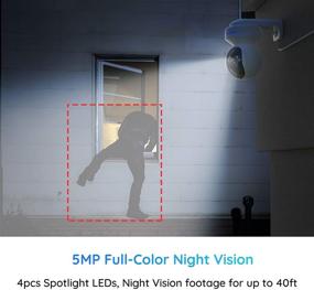 img 2 attached to 📸 Reolink E1 Outdoor: 5MP HD PTZ Wireless Outdoor Security Camera with Motion Spotlights - Color Night Vision, Human/Vehicle Alerts, 3X Optical Zoom