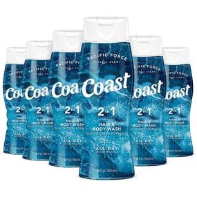 img 1 attached to 🛀 COAST CARE 2 in 1 Hair &amp; Body Wash Pacific Force - All Day Shower Fresh Feel (Pack of 6)