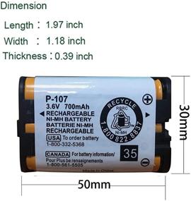 img 3 attached to 📞 BAOBIAN 3.6v 700mAh HHR-P107 Rechargeable Cordless Phone Battery - Compatible with Panasonic HHR-P107 HHRP107 HHR-P107A HHRP107A Cordless Telephone (Pack of 2)