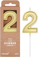 🎂 phd cake large 2.76 inch luxe gold number candles - perfect for birthdays, cakes & party celebrations! logo