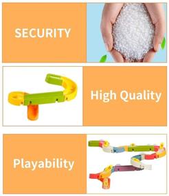 img 2 attached to Bath Toys Water Balls Tracks for Kids - Wall Bathtub Toy Slide for Toddlers - DIY Take Apart Set Shower Gift for Children - Ages 3 4 5 6 Years - 37 Pcs