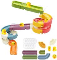 игровой набор для ванны "водяные шарики для дорожек" для детей - скользящая ванночка для игрушек на стене для малышей - набор для самостоятельной сборки в подарок для детей - возраст 3 4 5 6 лет - 37 предметов логотип