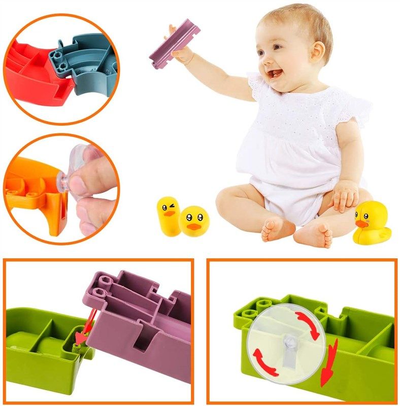 Baby Bath Toys, Wall Track Building Set For Kids Ages 4-8,diy Take Apart  Set Shower Birthday Gifts For Boys And Girls