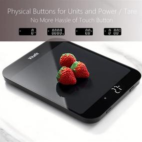 img 2 attached to 🍲 Vitafit 33lb Digital Kitchen Scale - Multifunction Food Scale for Cooking and Baking - Precise Graduation of 1g/0.1oz - Includes Batteries - Black