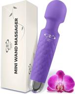 🔋 rechargeable mini wand massager - whisper quiet, wireless, splash-proof - lavender color, travel-size - 8 magic vibrating patterns, 10 speed settings - ideal personal massage equipment for full body логотип