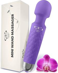 img 4 attached to 🔋 Rechargeable Mini Wand Massager - Whisper Quiet, Wireless, Splash-Proof - Lavender Color, Travel-Size - 8 Magic Vibrating Patterns, 10 Speed Settings - Ideal Personal Massage Equipment for Full Body