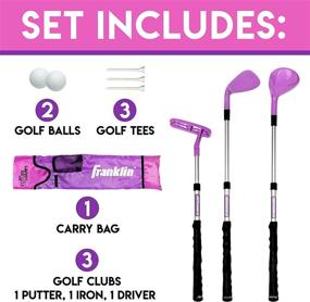 img 3 attached to Adjustable Youth Golf Set – Franklin Sports Kids Plastic Golf Set with Bag & Balls – Pink Clubs for Toddlers – Enhance SEO