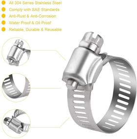 img 1 attached to 🔧 Versatile and Durable: Stainless Steel Adjustable Automotive Plumbing Clamps