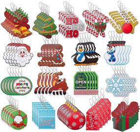 img 1 attached to Улучшите упаковку праздничных подарков с набором ярлыков JOYIN на 90 штук в 18 различных дизайнах