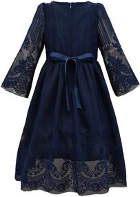 img 3 attached to Bonny Billy Classy Embroidery Lace Maxi Flower Girl Dress - Perfect for SEO!