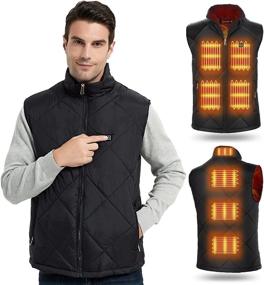 img 4 attached to 🧥 Heated Vest for Men Women: Stay Warm in Winter with 8 Heated Zones (USB Charging, Battery Not Included)