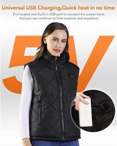 img 2 attached to 🧥 Heated Vest for Men Women: Stay Warm in Winter with 8 Heated Zones (USB Charging, Battery Not Included)