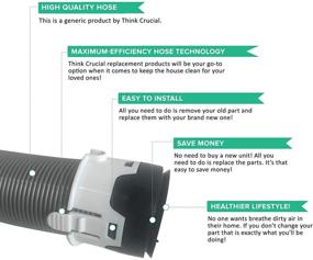 img 2 attached to 🔧 High-Quality Think Crucial Hose Replacement for Shark Hose Handle Part 153FFJ - Compatible with NV355, NV356, NV357, NV356e, NV370 Models - Enhance Air Quality - Durable Vacuum Hose (1 Pack)