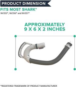 img 1 attached to 🔧 High-Quality Think Crucial Hose Replacement for Shark Hose Handle Part 153FFJ - Compatible with NV355, NV356, NV357, NV356e, NV370 Models - Enhance Air Quality - Durable Vacuum Hose (1 Pack)