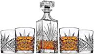 crystal decanter glasses by james scott logo