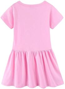 img 3 attached to 👗 LittleSpring Toddler Dresses with Patterned Sleeves - Girls' Clothing and Dresses