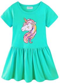 img 4 attached to 👗 LittleSpring Toddler Dresses with Patterned Sleeves - Girls' Clothing and Dresses