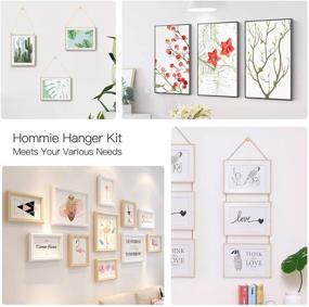 img 2 attached to 🖼️ Hommie Picture Hangers Set – Various Sizes, One Step Picture Hangers Nails – Professional Plaster Picture Hanging Hooks – Wooden/Drywall Hanging Hardware for Frames, Clocks, Mirrors – 50PCS