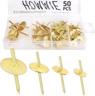 🖼️ hommie picture hangers set – various sizes, one step picture hangers nails – professional plaster picture hanging hooks – wooden/drywall hanging hardware for frames, clocks, mirrors – 50pcs logo