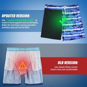 img 1 attached to LUCOWEE Anti Chafe Boys Swim Trunks: Boxer Brief Liner & UPF Quick Dry Technology
