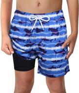 lucowee anti chafe boys swim trunks: boxer brief liner & upf quick dry technology logo
