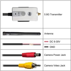 img 1 attached to 📷 Enhanced Safety Backup Camera System: GOQOTOMO E-600 5.8G Wireless Color Video Transmitter and Receiver Kit for Rear View Camera System