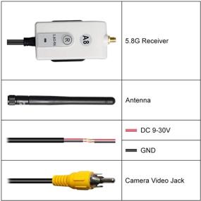 img 2 attached to 📷 Enhanced Safety Backup Camera System: GOQOTOMO E-600 5.8G Wireless Color Video Transmitter and Receiver Kit for Rear View Camera System